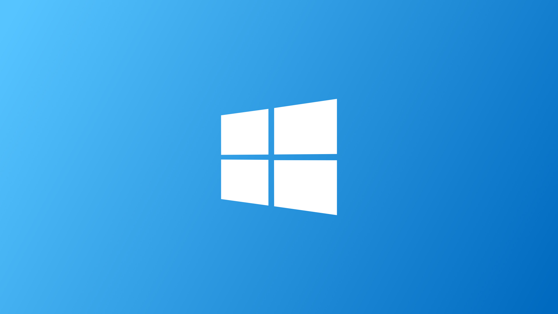 Windows logo on a blue gradient background. The logo consists of four white squares arranged in a two-by-two grid, resembling a window.