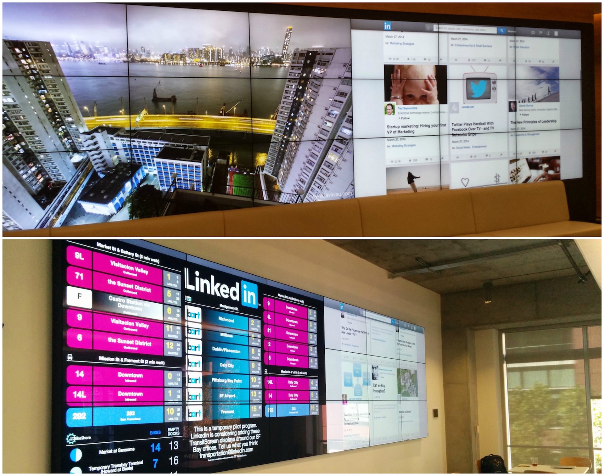 linkedin appspace video wall