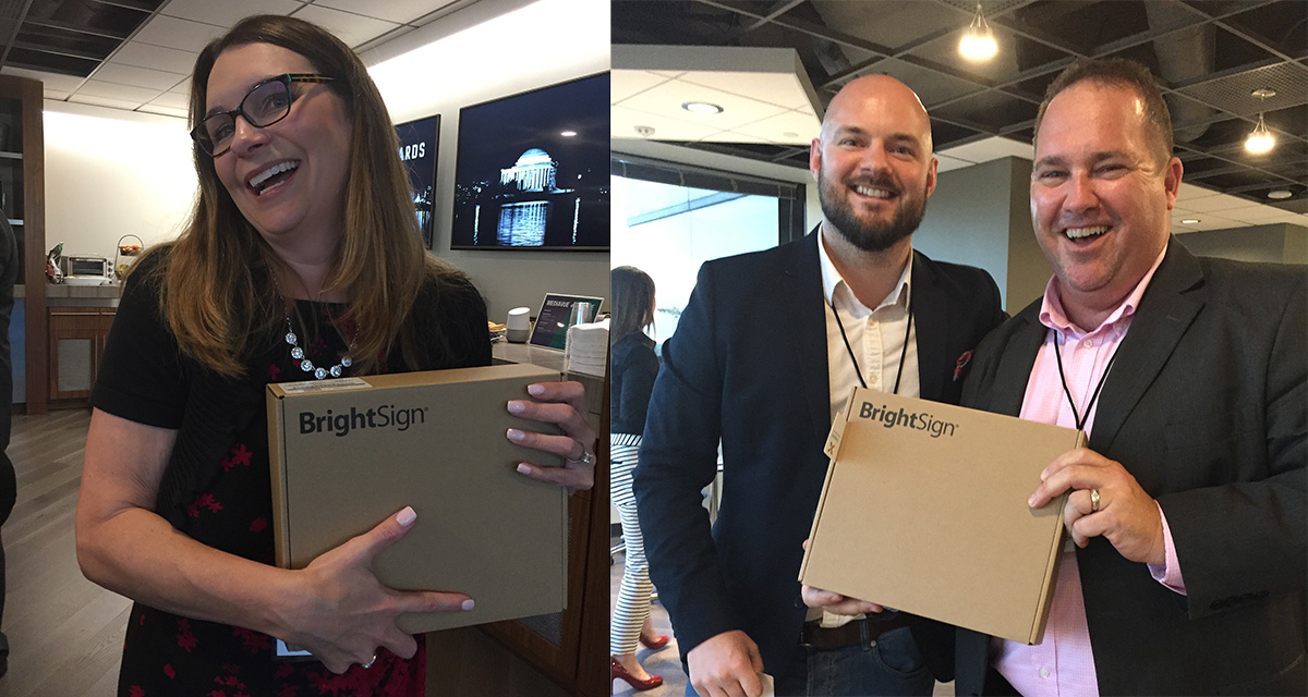 showcase appspace brightsign winners raffle xt3