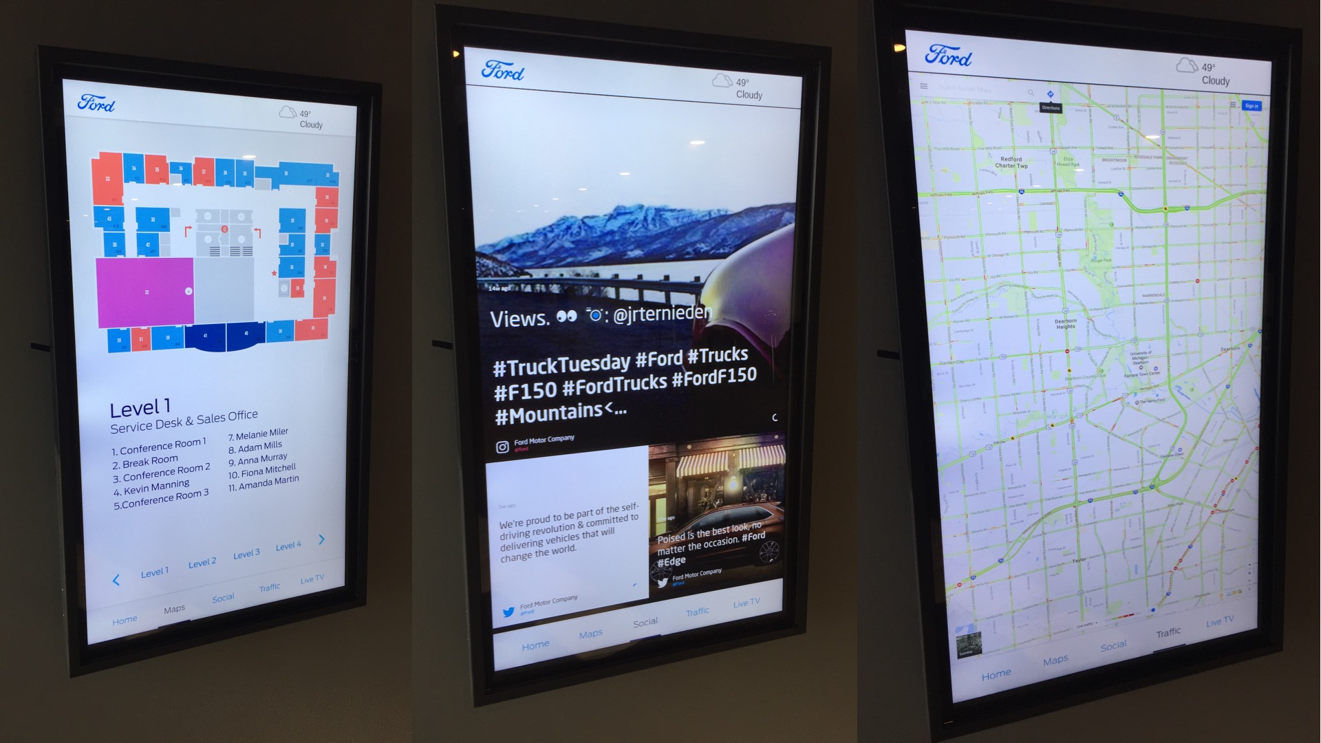 nec appspace kiosk google maps seenspire wayfinding