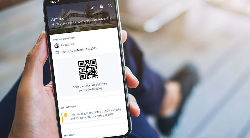 Mobile room booking software.