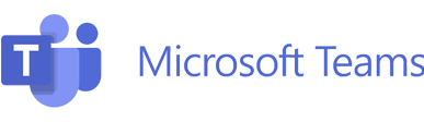 Microsoft teams logo on a blue background.
