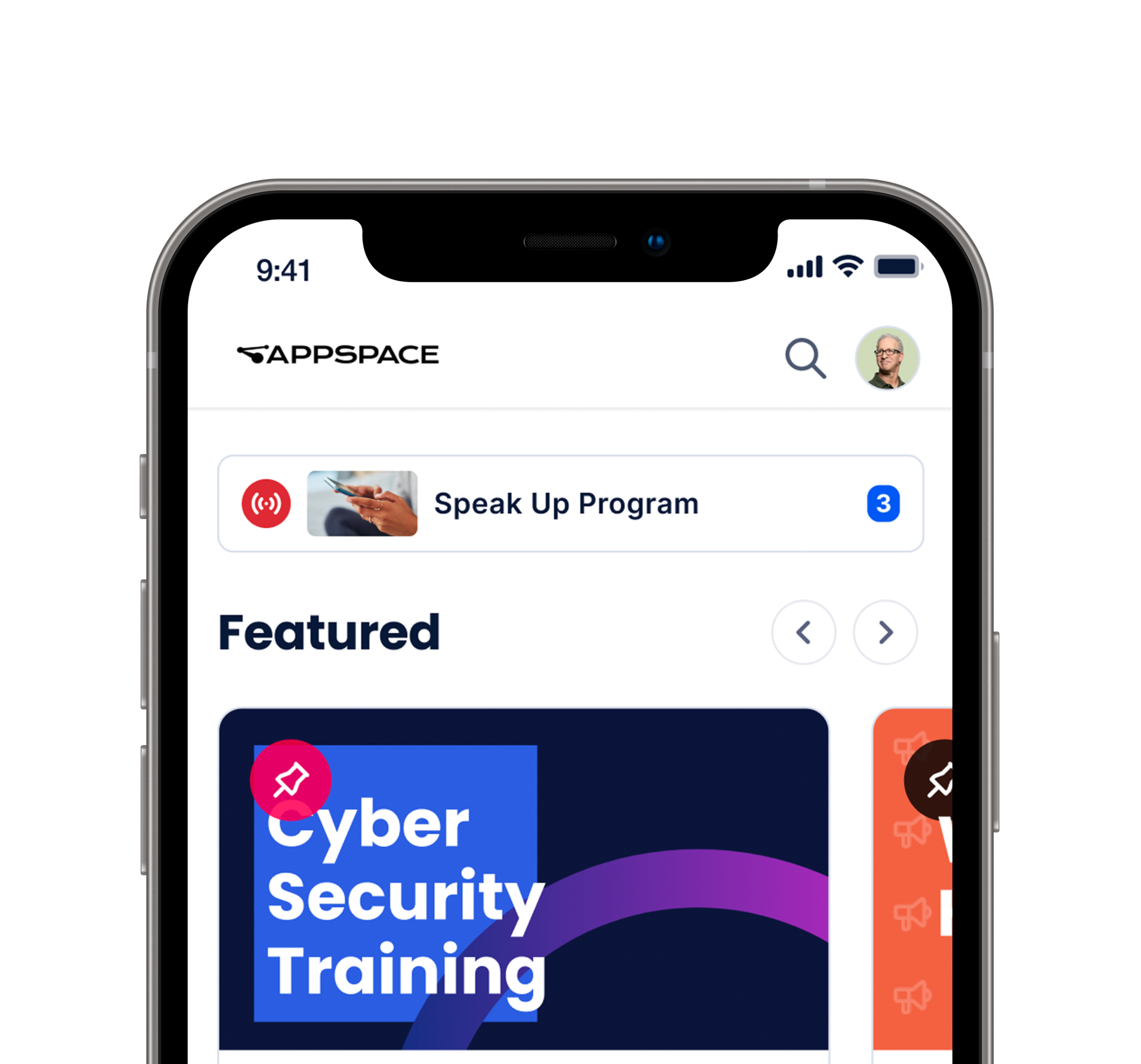 Pinned content in the employee app