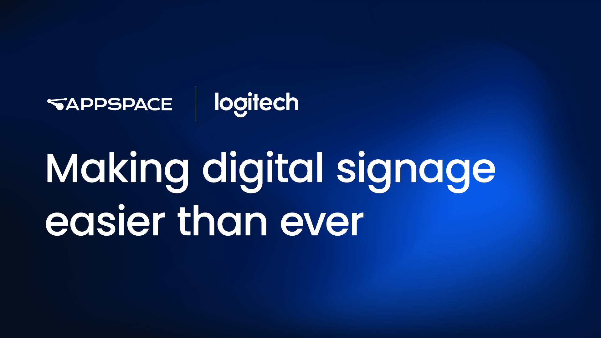 Appspace and Logitech Digital Signage