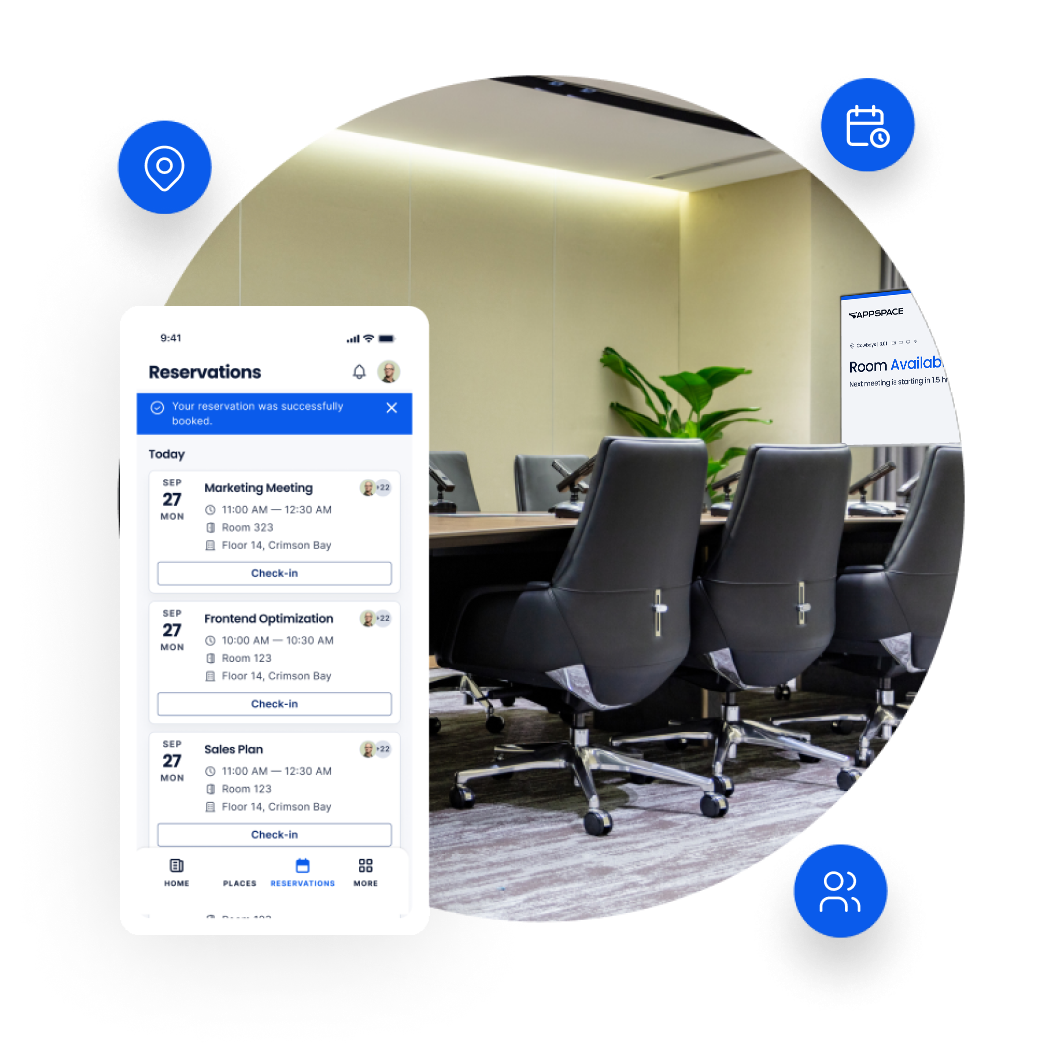 Conference room booking.