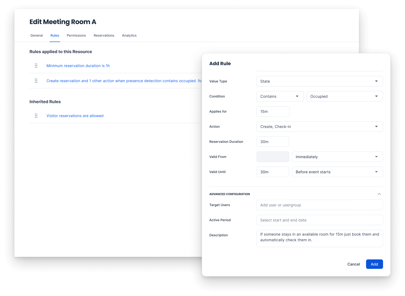 Optimize resource utilization with sensor-based rules.
