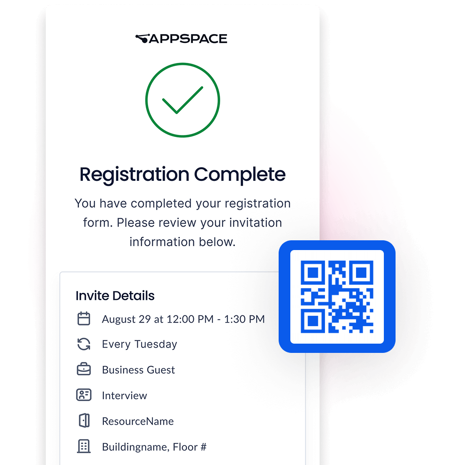 Kiosks - QR code check-in - Appspace