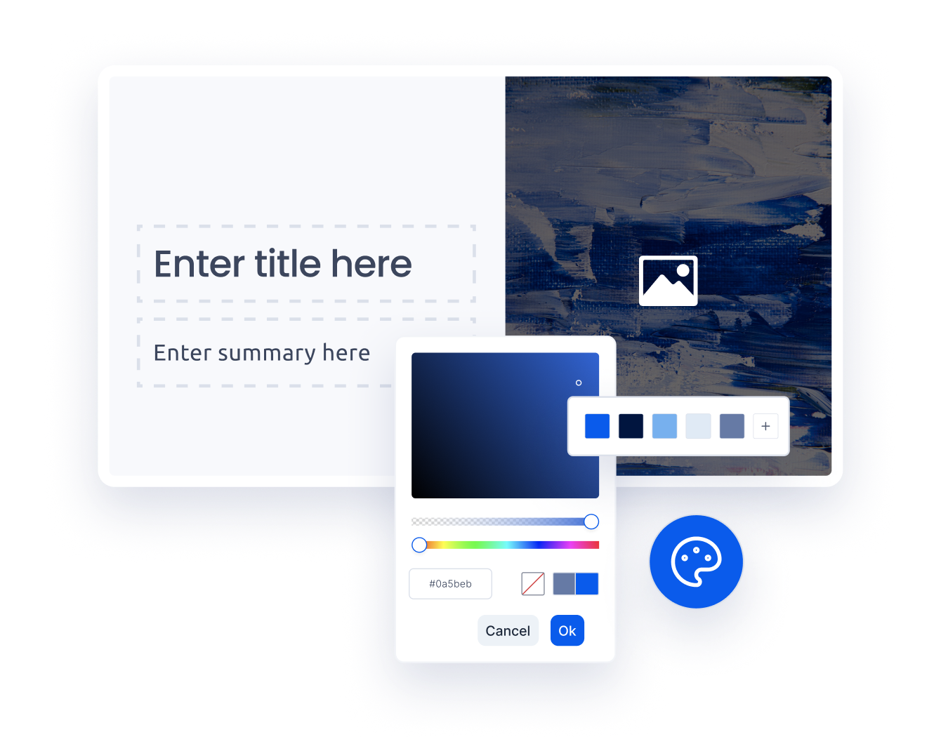 Branded template showing “company news and updates”