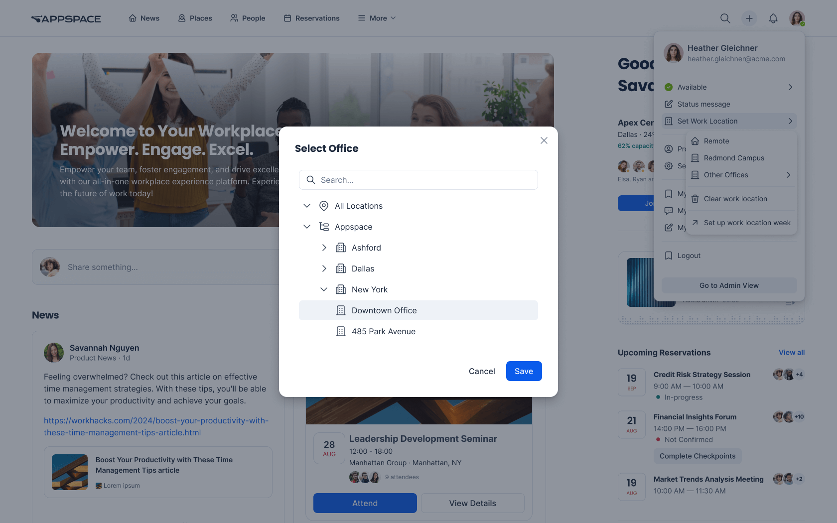 Work location - Appspace