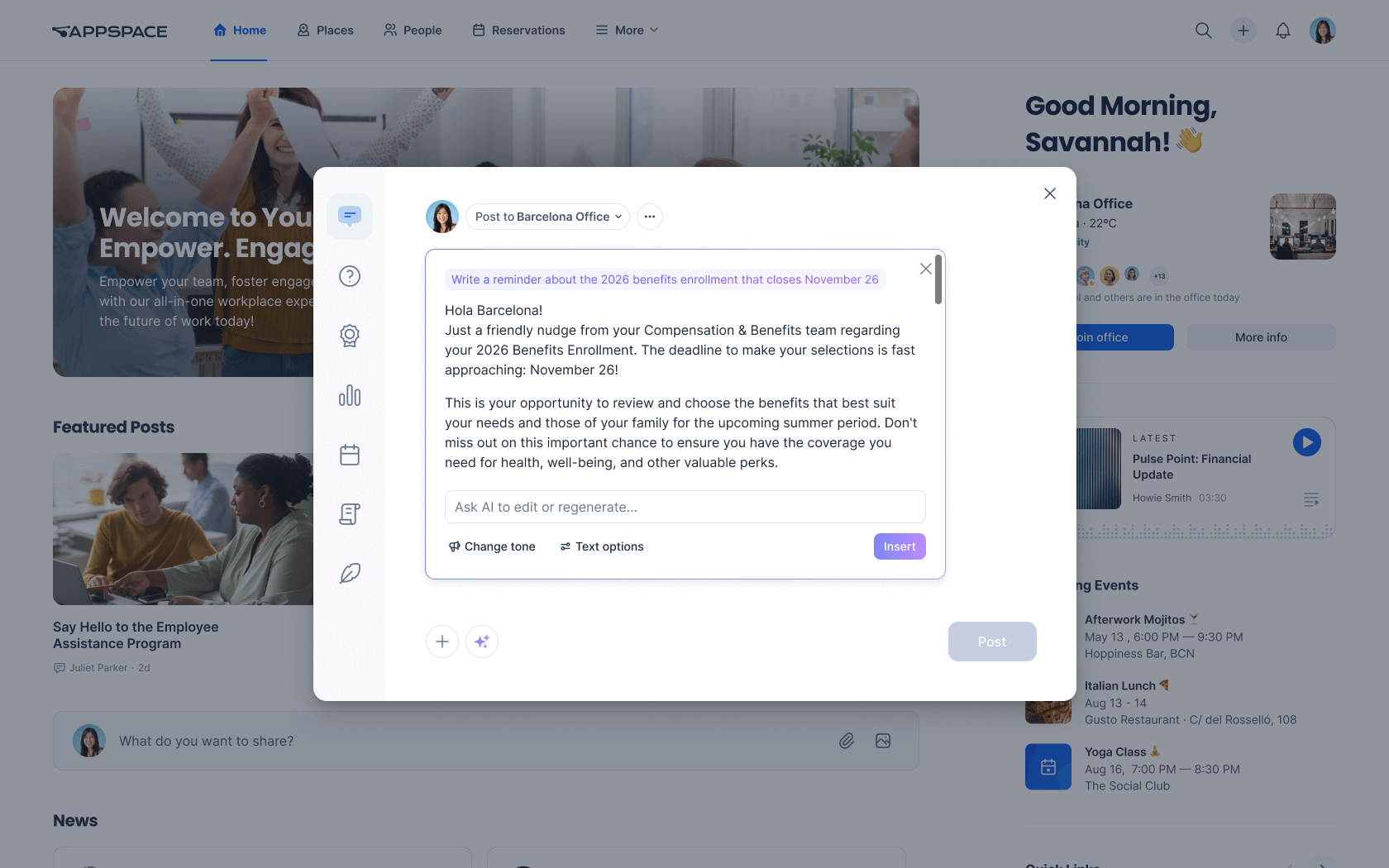 Generative AI for sharebox - Appspace