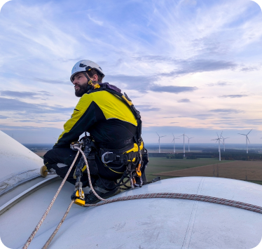 Frontline worker on location working.