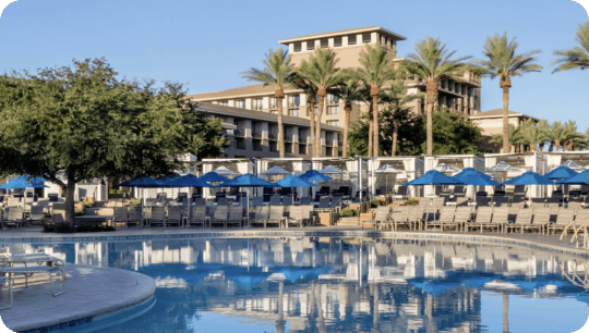Pool side at the Westin Kierland Resort in Scottsdale, Arizona