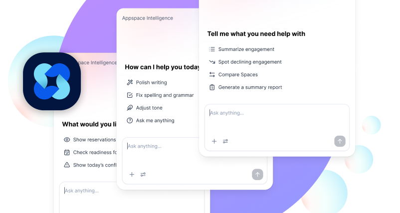 A view of AI Agent Product UI - Appspace Intelligence
