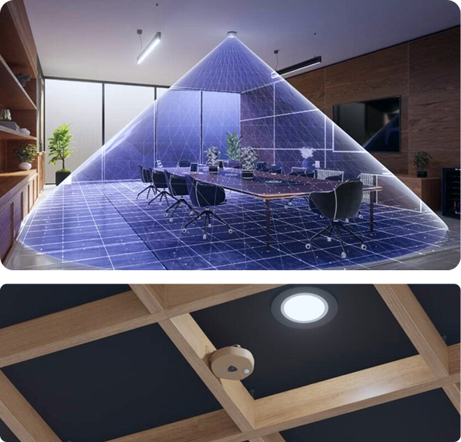 VergeSense room sensor view in conference room.