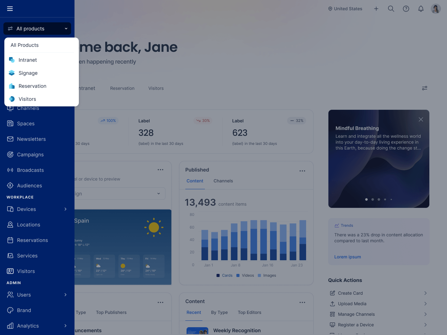 Nav customization - Appspace