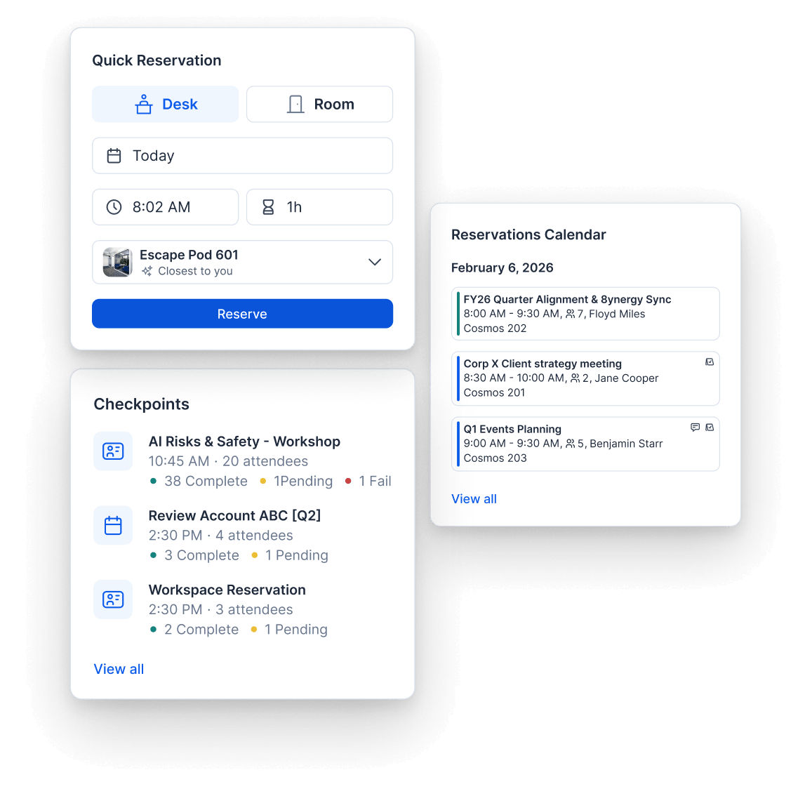 Space Reservation widgets - Appspace