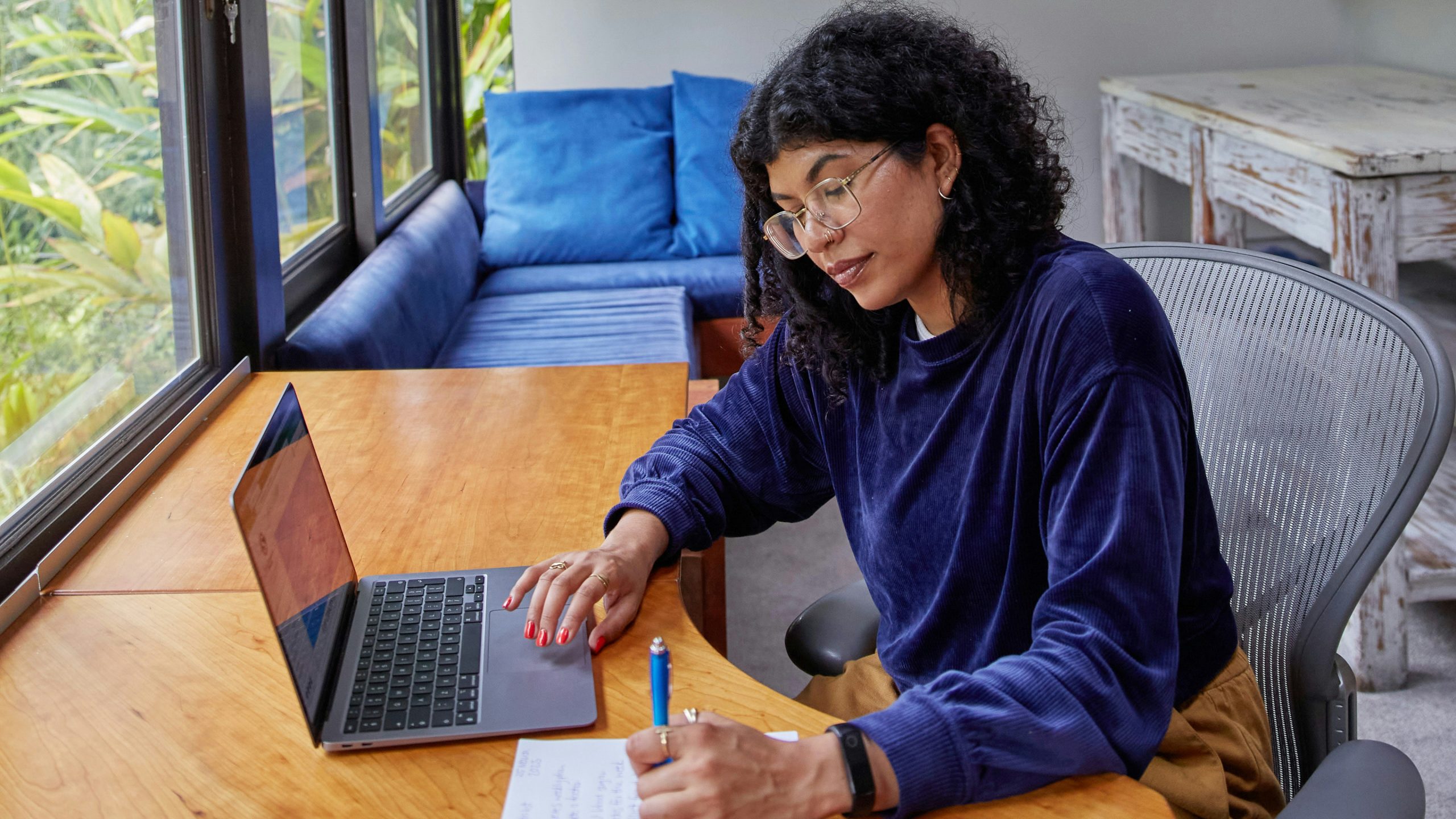 remote worker collaborating with digital comms tools