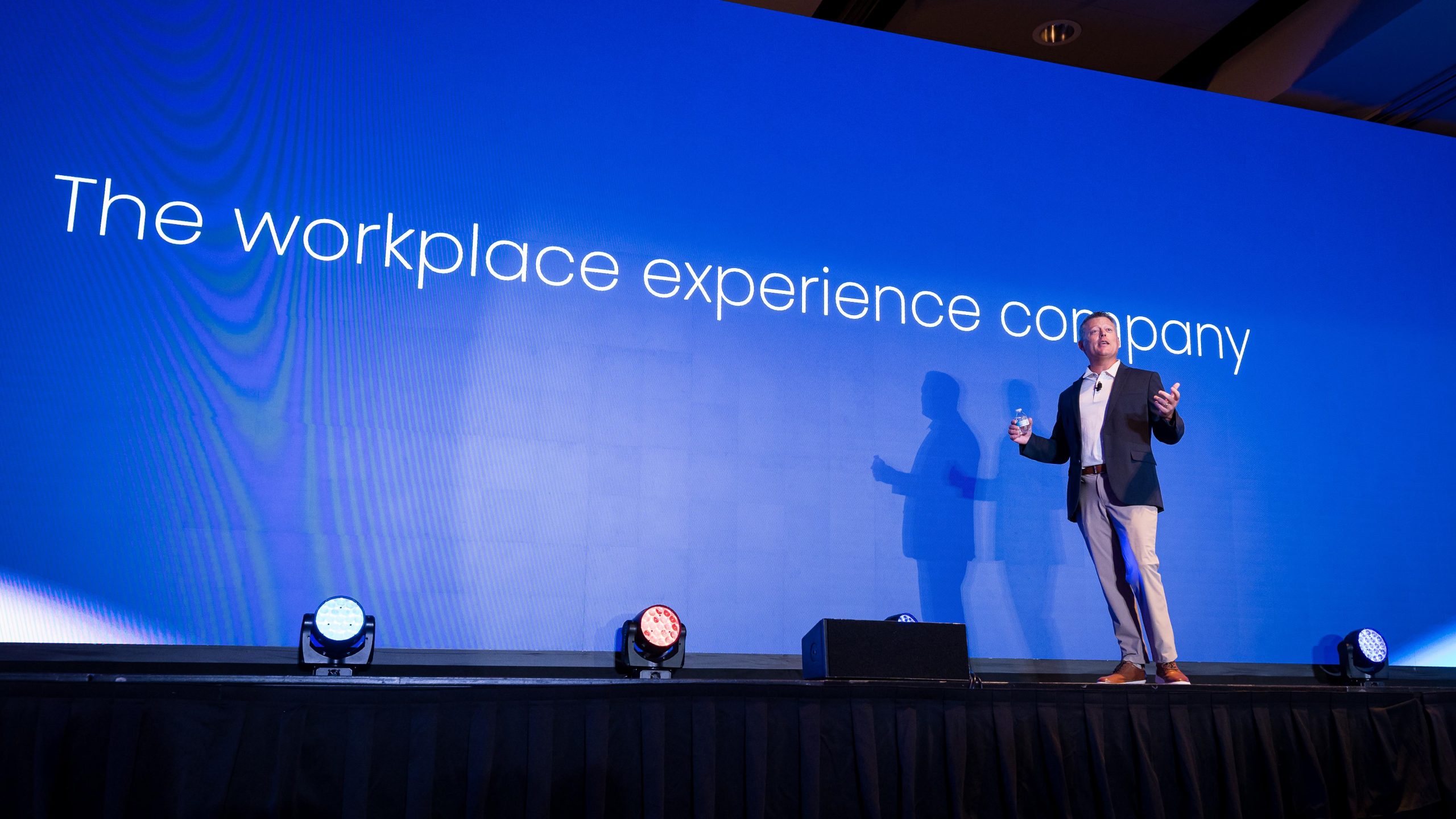 Appspace CE), Pete Schmied, speaking at WOW 2026 about what it means for Appspace to be the workplace experience company.